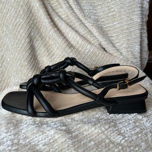 Women's Ron White Puffy Knotted Slingback Sandals Size 10 (EU 41)